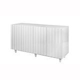 Worlds Away Odette Scalloped Front 60" Wide Sideboard Wood in White, Size 34.0 H x 60.0 W x 20.0 D in | Wayfair ODETTE WH
