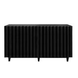 Worlds Away Odette Scalloped Front 60" Wide Sideboard Wood in Black, Size 34.0 H x 60.0 W x 20.0 D in | Wayfair ODETTE BL
