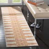 Brown/Yellow Area Rug - Bungalow Rose Ameesha Floral Ivory/Gold Area Rug Polypropylene in Brown/Yellow, Size 24.0 W x 0.43 D in | Wayfair