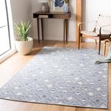 Highland Dunes Dominica Geometric Handmade Flatweave Navy/Ivory Area Rug Polyester/Cotton in Blue/Brown/Navy, Size 60.0 W x 0.25 D in | Wayfair