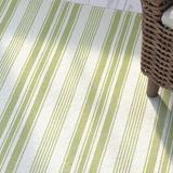 Green/White Area Rug - Highland Dunes Artique Striped Handmade Flatweave Cotton Beige/Green Area Rug Cotton in Green/White | Wayfair