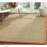 Brown/Red Area Rug - Bay Isle Home™ Morrisville Natural/Rust Area Rug Bamboo Slat & Seagrass in Brown/Red, Size 72.0 W x 0.38 D in | Wayfair