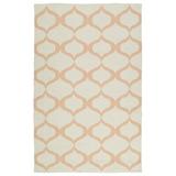 White Indoor Area Rug - Ebern Designs Dominic Hand-Tufted Beige/Pink Area Rug Polyester in White, Size 24.0 W x 0.25 D in | Wayfair