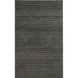 Gray Area Rug - Union Rustic Amherst Striped Handmade Tufted Wool Graphite Area Rug Wool in Gray, Size 60.0 W x 0.59 D in | Wayfair