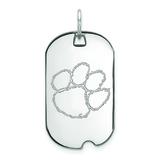 "Women's Clemson Tigers Sterling Silver Small Dog Tag"