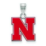 "Women's Nebraska Huskers Sterling Silver Small Enamel Pendant"
