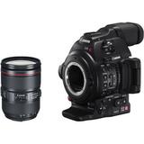 Canon EOS C100 Mark II with Dual Pixel CMOS AF & EF 24-105mm f/4L IS II USM Zoom 2245C002