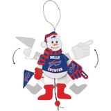 Buffalo Bills Wood Cheering Snowman Ornament