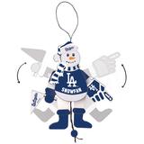 "Los Angeles Dodgers Wood Cheering Snowman Ornament"