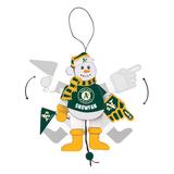 "Oakland Athletics Wood Cheering Snowman Ornament"
