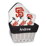 "Newborn & Infant White San Francisco Giants Personalized Medium Gift Basket"