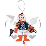 "Detroit Tigers Wood Cheering Snowman Ornament"