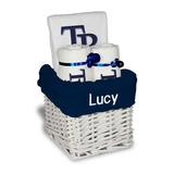 "White Tampa Bay Rays Personalized Small Gift Basket"