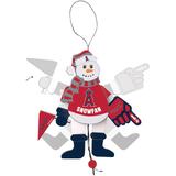 "Los Angeles Angels Wood Cheering Snowman Ornament"