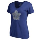 Women's Fanatics Branded Royal Toronto Maple Leafs Static Logo V-Neck T-Shirt