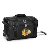 Black Chicago Blackhawks 22" 2-Wheeled Duffel Bag