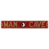 Garnet Florida State Seminoles 6" x 36" Man Cave Steel Street Sign