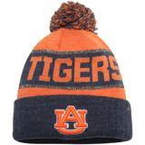 Youth Top of the World Orange Auburn Tigers Below Zero Cuffed Knit Hat With Pom