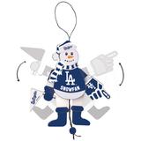 Los Angeles Dodgers Wood Cheering Snowman Ornament
