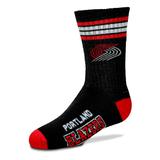 Youth For Bare Feet Portland Trail Blazers 4-Stripe Deuce Quarter-Length Socks