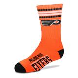 Youth For Bare Feet Philadelphia Flyers 4-Stripe Deuce Quarter-Length Socks