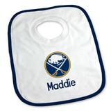 Newborn & Infant White Buffalo Sabres Personalized Bib