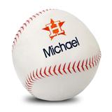 White Houston Astros Personalized Plush Baby Baseball