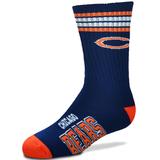Youth For Bare Feet Chicago Bears 4-Stripe Deuce Quarter-Length Socks