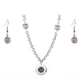 New York Mets Crystals from Swarovski Baseball Necklace & Earrings