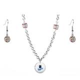 Kansas City Royals Crystals from Swarovski Baseball Necklace & Earrings