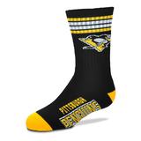 Youth For Bare Feet Pittsburgh Penguins 4-Stripe Deuce Quarter-Length Socks