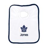 Newborn & Infant White Toronto Maple Leafs Personalized Bib