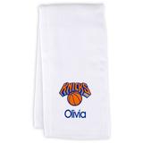 Infant White New York Knicks Personalized Burp Cloth