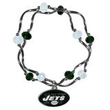 Women's New York Jets Bead Stretch Bracelet