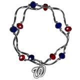 Women's Washington Nationals Bead Stretch Bracelet
