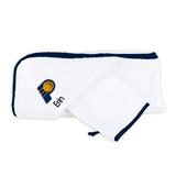 Infant White Indiana Pacers Personalized Hooded Towel & Mitt Set