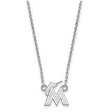 Women's Miami Marlins Small Logo Sterling Silver Pendant Necklace