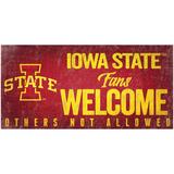Iowa State Cyclones 6" x 12" Fans Welcome Sign