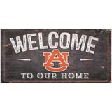 Auburn Tigers 6" x 12" Welcome To Our Home Sign