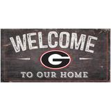 Georgia Bulldogs 6" x 12" Welcome To Our Home Sign