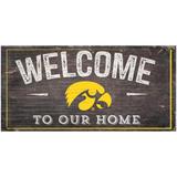 Iowa Hawkeyes 6" x 12" Welcome To Our Home Sign