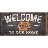 Oklahoma State Cowboys 6" x 12" Welcome To Our Home Sign