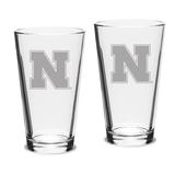 Nebraska Huskers Set of 2 Pub Mixing Glasses