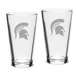 Michigan State Spartans Set of 2 Pub Mixing Glasses