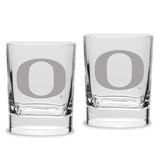 Oregon Ducks Set of 2 Square Double Old Fashioned Glasses
