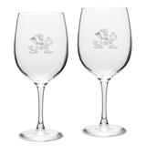 Notre Dame Fighting Irish Set of 2 Leprechaun Traditional Robusto Red Wine Table Glasses