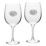 Penn State Nittany Lions Set of 2 Traditional Robusto Red Wine Table Glasses