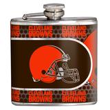 Silver Cleveland Browns 6oz. Stainless Steel Hip Flask