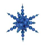 Vickerman 448854 - 39" Blue Shiny/Glitter Radical Snowflake Christmas Tree Ornament (N115202)