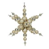 Vickerman 448861 - 39" Champagne Shiny/Glitter Radical Snowflake Christmas Tree Ornament (N115238)